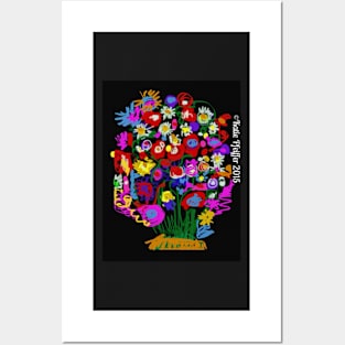 Mod Pop Art Flower Bouquet Posters and Art